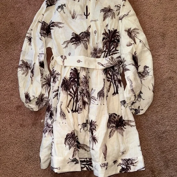Banana Republic Cream and Black Tropical Mini Dress - Picture 3 of 3